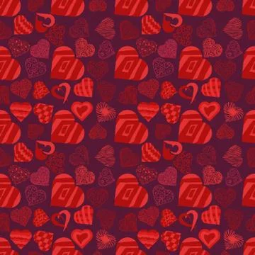 Seamless pattern texture 1 in the style of Doodle, in the form of a variety o Stock Illustration