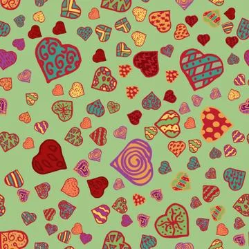 Seamless pattern texture 19 in the style of Doodle, in the form of a variety Stock Illustration