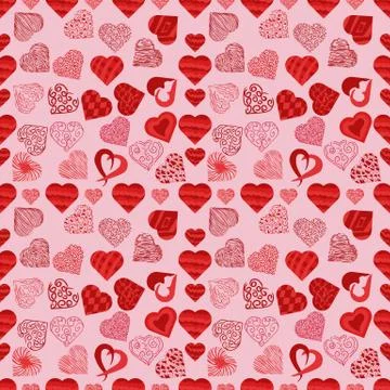 Seamless pattern texture 2 in the style of Doodle, in the form of a variety o Stock Illustration