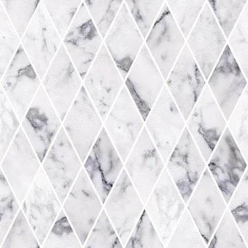 Seamless pattern texture background, Abstract white leather with marble stone Stock Photos