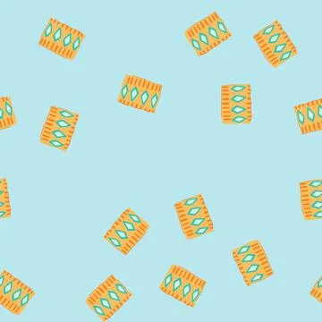 Seamless pattern texture boho pillow cartoon vector 库存插图