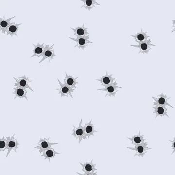 Seamless pattern texture bullet hole cartoon vector 库存插图