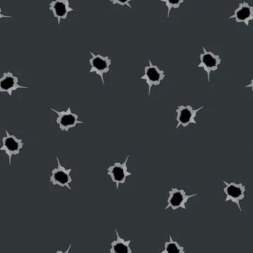 Seamless pattern texture bullet hole cartoon vector Stockillustratie