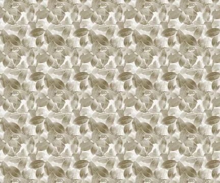 Seamless pattern texture of bush branch with leaves in sepia Stock Photos