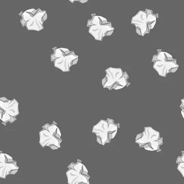 Seamless pattern texture crumpled paper balls cartoon vector Stockillustratie