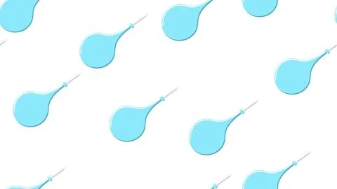 Seamless pattern texture of endless repeating medical rubber blue enema pears Ilustración de archivo