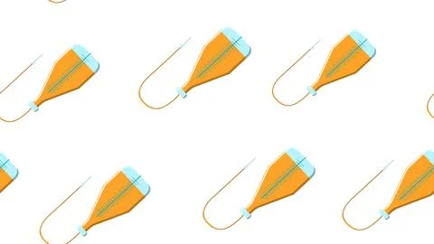 Seamless pattern texture of endless repeating medical yellow droppers with a  Stock Illustration