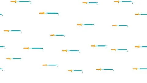 Seamless pattern texture of endless repeating scientific medicine droppers pi Stock Illustration