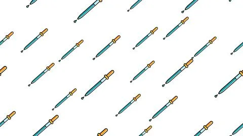 Seamless pattern texture of endless repeating scientific medicine droppers pi Stock Illustration