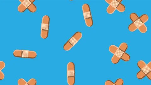 Seamless pattern texture of endless repetitive bodily medical pharmaceric pat Illustrazione stock
