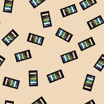 Seamless pattern texture eyeshadow beauty cartoon vector 스톡 일러스트
