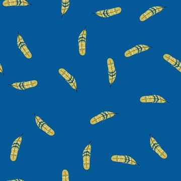 Seamless pattern texture feather exotic bird cartoon vector Stockillustratie