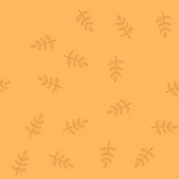 Seamless pattern texture gold leaves cartoon vector Illustrazione stock