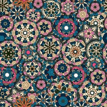 Seamless pattern texture. Indian, arabic, turkish style elements. Vintage vector Stockillustratie