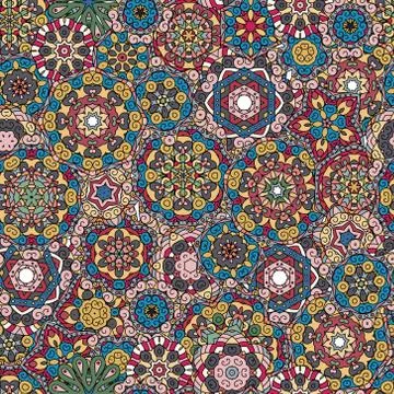 Seamless pattern texture. Indian, arabic, turkish style elements. Vintage vector Stockillustratie