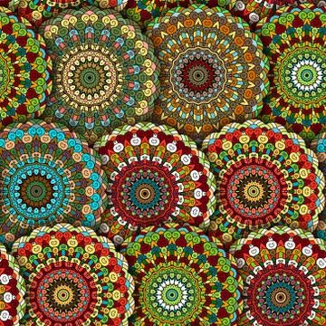 Seamless pattern texture. Indian, arabic, turkish style elements. Vintage vector Stock Illustration