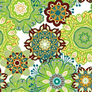 Seamless pattern texture. Indian, arabic, turkish style elements. Vintage vector 스톡 일러스트