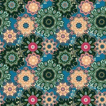 Seamless pattern texture. Indian, arabic, turkish style elements. Vintage vector Stock Illustration