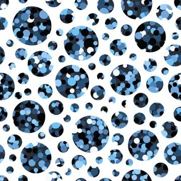 Seamless pattern texture with large and small colored circles Stock Illustration