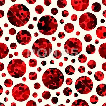 Seamless pattern texture with large and small colored circles Illustrazione stock