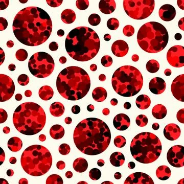 Seamless pattern texture with large and small colored circles Иллюстрация