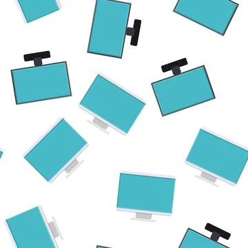 Seamless pattern, texture of modern digital rectangular lcd liquid crystal ic Illustrazione stock