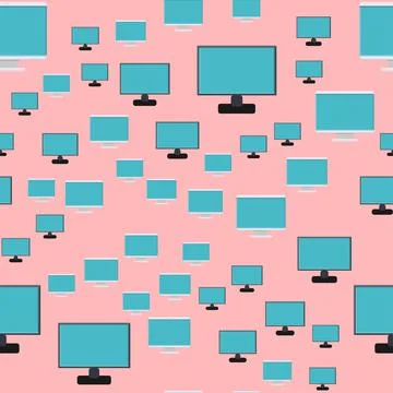 Seamless pattern, texture of modern digital rectangular lcd LCD ice LEDs ips  Stock Illustration