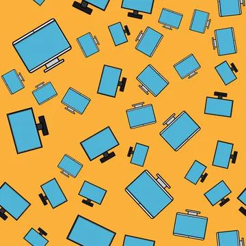 Seamless pattern, texture of modern digital rectangular lcd liquid crystal ic Illustrazione stock