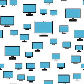 Seamless pattern, texture of modern digital rectangular lcd liquid crystal ic Stock Illustration