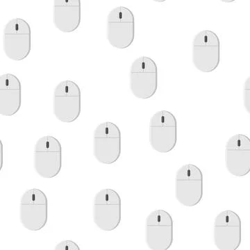 Seamless pattern, texture from modern digital wireless white two-button compu 스톡 일러스트