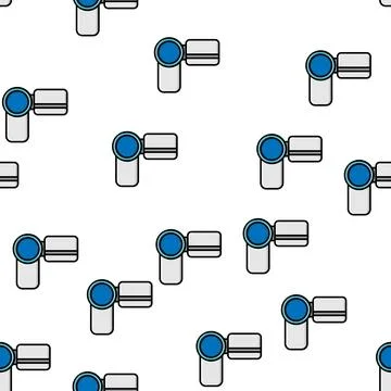 Seamless pattern, texture from modern digital video cameras for shooting movi Stock Illustration