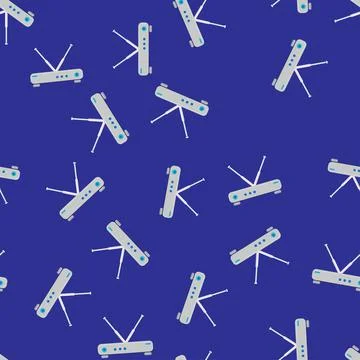 Seamless pattern, texture of modern powerful digital wireless white wi-fi rou Stock Illustration