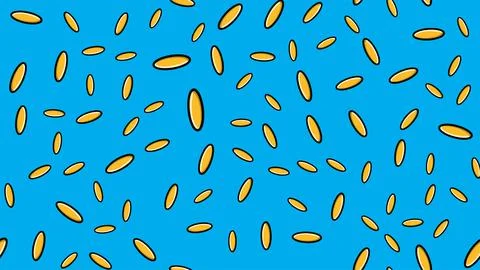 Seamless pattern texture of oval yellow medical pharmaceutical pills capsules Stock Illustration