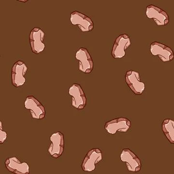 Seamless pattern texture pebble stone cartoon vector Stock Illustration