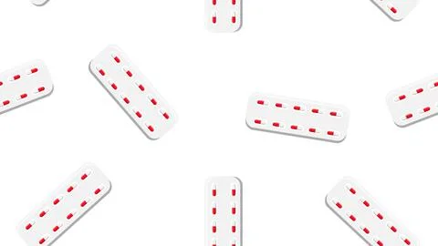 Seamless pattern texture of red and blue medical medicinal pharmaceptic pills 스톡 일러스트