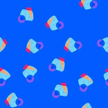Seamless pattern texture risograph effect cartoon vector Stock Illustration