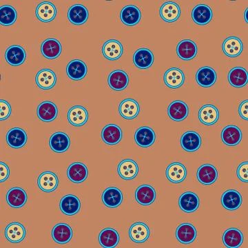 Seamless pattern, texture of small objects. Multi-colored red blue yellow but Stock Illustration