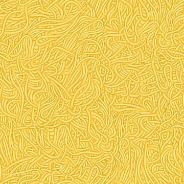 Seamless pattern texture of Spaghetti Pasta, Ramen noodles Stock Illustration