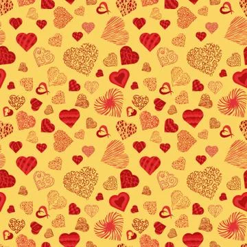 Seamless pattern texture in the style of Doodle, in the form of a variety of Stock Illustration