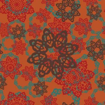 Seamless pattern texture Using Indian, Arabian, Ottoman style elements like イラスト素材