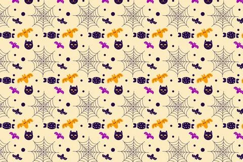 Seamless pattern texture vector for Halloween events. Halloween decoration pa Illustrazione stock