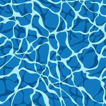 Seamless pattern with texture of water at the bottom of the sea, pool. Stock Illustration