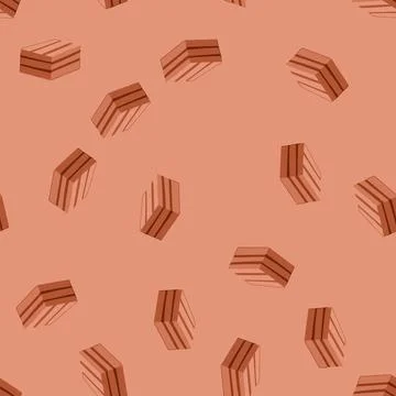 Seamless pattern texture wooden crate cartoon vector イラスト素材