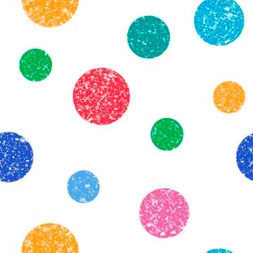Seamless pattern with textured grunge circles, pattern for fabric, paper Stock Illustration