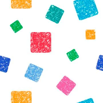 Seamless pattern with textured grunge square, pattern for fabric, paper wrapping Stock Illustration