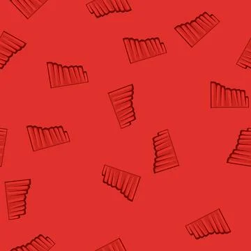 Seamless pattern theater red curtain cartoon vector Stock Illustration