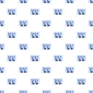 Seamless pattern with theater seats and entertainment concept Stock Illustration