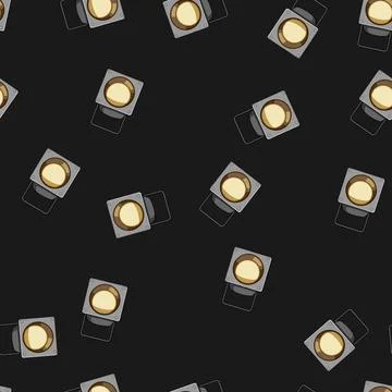 Seamless pattern theater spotlight stage cartoon vector イラスト素材