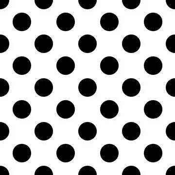Seamless pattern of their black dots on a white background. Stock Illustration