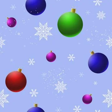 Seamless pattern on the theme of the new year and Christmas Stock Illustration